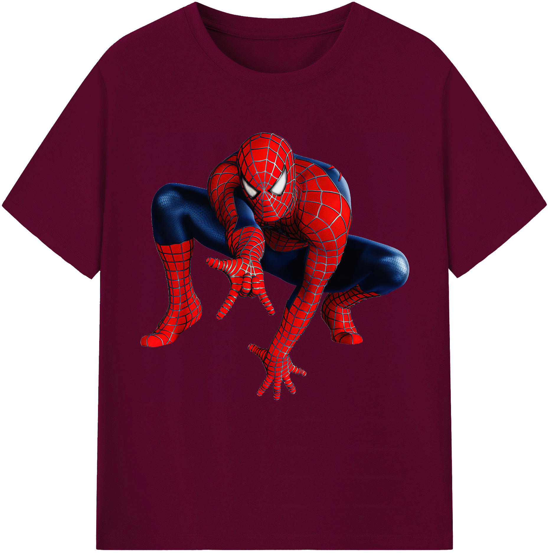 （画像用） Spider Man スパイダーマン レディースカジュアルプリントTシャツ（綿100％）